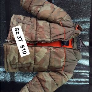 Kids Camouflage Puffer Jacket